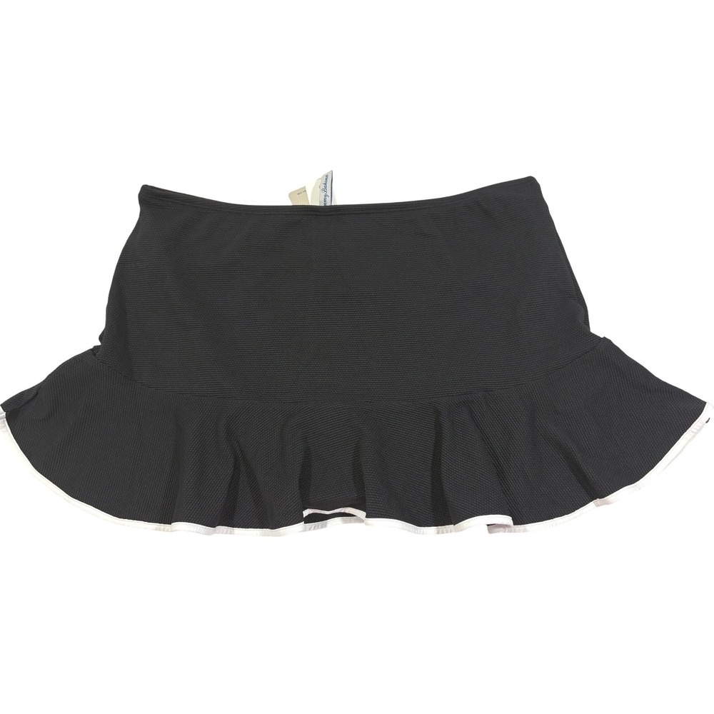 Tommy Bahama Island Cays Cabana Swim Skirt Black White Trim SS200417 Size M - Picture 6 of 8
